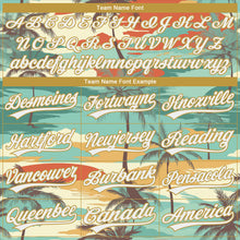 Load image into Gallery viewer, Custom Stitched Green White Brown-Old Gold 3D Cartoon Hawaii Palm Trees Sports Pullover Sweatshirt Hoodie