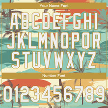 Load image into Gallery viewer, Custom Stitched Green White Brown-Old Gold 3D Cartoon Hawaii Palm Trees Sports Pullover Sweatshirt Hoodie