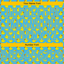 Charger l'image dans la galerie, Custom Stitched Sky Blue Yellow 3D Pattern Design Animal Duck Sports Pullover Sweatshirt Hoodie