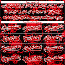 Загрузить изображение в средство просмотра галереи, Custom Stitched Black Red-White 3D Pattern Design Halloween Skulls Sports Pullover Sweatshirt Hoodie