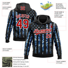 Charger l'image dans la galerie, Custom Stitched Camo Red Black-White 3D Salute To Service American Flag Sports Pullover Sweatshirt Hoodie