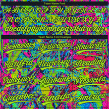 Load image into Gallery viewer, Custom Stitched Graffiti Pattern Neon Green-Black 3D Abstract Splatter Sports Pullover Sweatshirt Hoodie