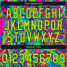 Load image into Gallery viewer, Custom Stitched Graffiti Pattern Neon Green-Black 3D Abstract Splatter Sports Pullover Sweatshirt Hoodie