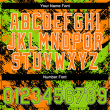 Charger l'image dans la galerie, Custom Stitched Black Neon Green Bay Orange-White 3D Pattern Design Abstract Splatter Sports Pullover Sweatshirt Hoodie