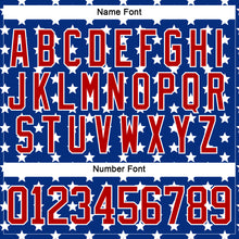 Charger l'image dans la galerie, Custom White Red-Royal American Flag Hockey Lace Neck Jersey