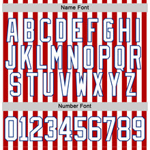 Charger l'image dans la galerie, Custom White Red-Royal American Flag Hockey Lace Neck Jersey