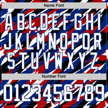 Загрузить изображение в средство просмотра галереи, Custom Black White Red-Royal American Flag Hockey Lace Neck Jersey