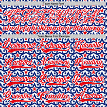 Загрузить изображение в средство просмотра галереи, Custom Royal Fire Red-White American Flag Hockey Lace Neck Jersey