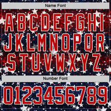 Charger l'image dans la galerie, Custom Black Red-White American Flag Hockey Lace Neck Jersey