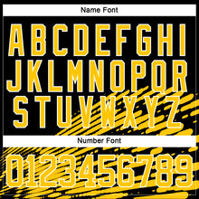 Laden Sie das Bild in den Galerie-Viewer, Custom Black Yellow-White 3D Pattern Design Foodie Funny Hamberger Hockey Lace Neck Jersey