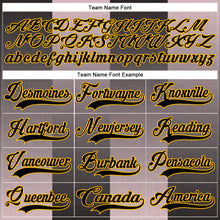 Laden Sie das Bild in den Galerie-Viewer, Custom Black Pink Gold-White 3D Pattern Design Stripe Gradient Hockey Lace Neck Jersey