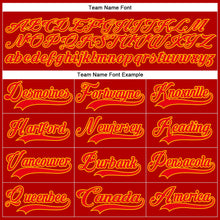 Загрузить изображение в средство просмотра галереи, Custom Red Fire Red Gold-Navy 3D Abstract Pattern Graphic Cyber Mecha E-sport Hockey Lace Neck Jersey