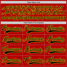 Загрузить изображение в средство просмотра галереи, Custom Red Black Yellow-White 3D Abstract Pattern Graphic Cyber Mecha E-sport Hockey Lace Neck Jersey