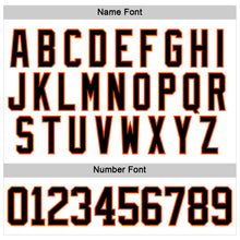 Laden Sie das Bild in den Galerie-Viewer, Custom White Black Gray-Orange 3D Abstract Pattern Graphic Cyber Mecha E-sport Hockey Lace Neck Jersey