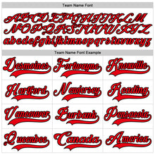 Laden Sie das Bild in den Galerie-Viewer, Custom White Fire Red Thunder Blue-Black 3D Abstract Pattern Graphic Cyber Mecha E-sport Hockey Lace Neck Jersey