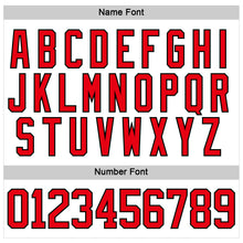 Laden Sie das Bild in den Galerie-Viewer, Custom White Fire Red Thunder Blue-Black 3D Abstract Pattern Graphic Cyber Mecha E-sport Hockey Lace Neck Jersey