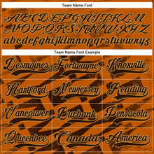Laden Sie das Bild in den Galerie-Viewer, Custom Texas Orange Brown-Old Gold 3D Pattern Tribal Indigenous Gradient Geometric Splash Hockey Lace Neck Jersey