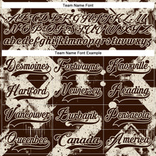 Загрузить изображение в средство просмотра галереи, Custom Brown Cream 3D Pattern Tribal Indigenous Grunge Splash Hockey Lace Neck Jersey