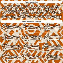 Загрузить изображение в средство просмотра галереи, Custom Cream Texas Orange-Brown 3D Pattern Tribal Indigenous Grunge Geometric Splash Hockey Lace Neck Jersey