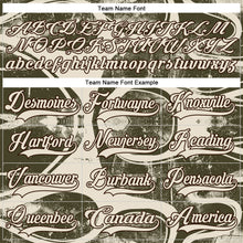 Загрузить изображение в средство просмотра галереи, Custom Cream Olive Brown-Burgundy 3D Pattern Tribal Indigenous Grunge Splash Hockey Lace Neck Jersey