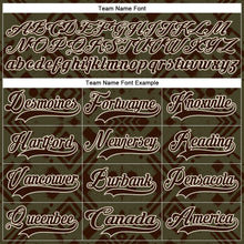 Загрузить изображение в средство просмотра галереи, Custom Olive Brown-Cream 3D Pattern Tribal Indigenous Grunge Geometric Splash Hockey Lace Neck Jersey