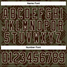 Загрузить изображение в средство просмотра галереи, Custom Olive Brown-Cream 3D Pattern Tribal Indigenous Grunge Geometric Splash Hockey Lace Neck Jersey