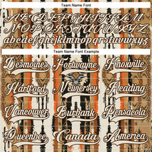 Загрузить изображение в средство просмотра галереи, Custom Cream Brown Orange-Black 3D Pattern Tribal Indigenous Grunge Splash Hockey Lace Neck Jersey