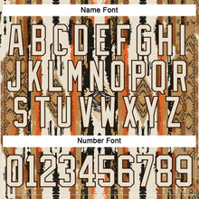 Загрузить изображение в средство просмотра галереи, Custom Cream Brown Orange-Black 3D Pattern Tribal Indigenous Grunge Splash Hockey Lace Neck Jersey