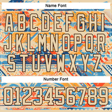 Загрузить изображение в средство просмотра галереи, Custom Shadow Blue City Cream Brown-Orange 3D Pattern Tribal Indigenous Grunge Splash Hockey Lace Neck Jersey