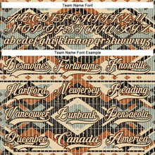 Загрузить изображение в средство просмотра галереи, Custom Brown City Cream Orange-Blue 3D Pattern Tribal Indigenous Grunge Geometric Splash Hockey Lace Neck Jersey