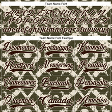 Charger l'image dans la galerie, Custom Olive Brown Cream-Burgundy 3D Pattern Tribal Indigenous Grunge Splash Hockey Lace Neck Jersey