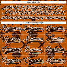 Загрузить изображение в средство просмотра галереи, Custom Texas Orange Brown-Cream 3D Pattern Tribal Indigenous Grunge Splash Hockey Lace Neck Jersey