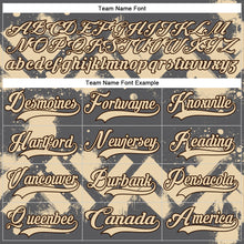 Загрузить изображение в средство просмотра галереи, Custom Steel Gray City Cream-Brown 3D Pattern Tribal Indigenous Grunge Geometric Splash Hockey Lace Neck Jersey