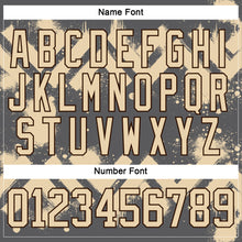 Загрузить изображение в средство просмотра галереи, Custom Steel Gray City Cream-Brown 3D Pattern Tribal Indigenous Grunge Geometric Splash Hockey Lace Neck Jersey