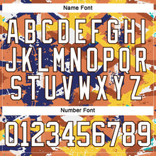 Charger l'image dans la galerie, Custom Texas Orange White Yellow Blue-Brown 3D Pattern Tribal Indigenous Grunge Splash Hockey Lace Neck Jersey