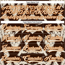 Загрузить изображение в средство просмотра галереи, Custom Brown Cream-Texas Orange 3D Pattern Tribal Indigenous Grunge Splash Hockey Lace Neck Jersey