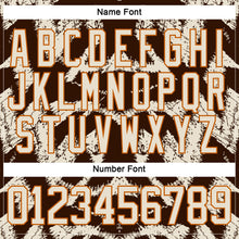 Загрузить изображение в средство просмотра галереи, Custom Brown Cream-Texas Orange 3D Pattern Tribal Indigenous Grunge Splash Hockey Lace Neck Jersey