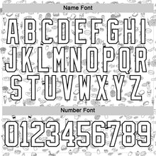 Laden Sie das Bild in den Galerie-Viewer, Custom White Black-Gold 3D Pattern Foodie Fast Food Hockey Lace Neck Jersey