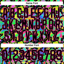 Laden Sie das Bild in den Galerie-Viewer, Custom Black Hot Pink 3D Pattern Trippy Psychedelic Magic Mushrooms Hockey Lace Neck Jersey