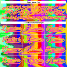 Загрузить изображение в средство просмотра галереи, Custom Light Yellow Pink Purple Red-Green 3D Pattern Trippy Psychedelic Neon Splash Hockey Lace Neck Jersey