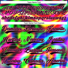 Charger l'image dans la galerie, Custom Black Pink Yellow Green-Blue 3D Pattern Trippy Psychedelic Neon Trendy Holographic Vaporwave Style Hockey Lace Neck Jersey