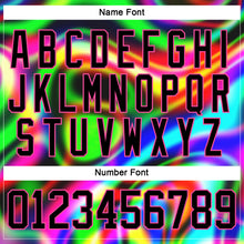 Charger l'image dans la galerie, Custom Black Pink Yellow Green-Blue 3D Pattern Trippy Psychedelic Neon Trendy Holographic Vaporwave Style Hockey Lace Neck Jersey