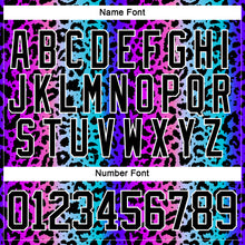 Charger l'image dans la galerie, Custom Pink Black Blue-White 3D Pattern Leopard Print Neon Hockey Lace Neck Jersey