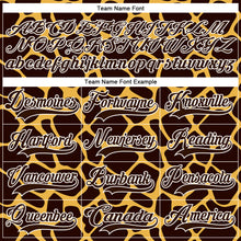 Загрузить изображение в средство просмотра галереи, Custom Brown White 3D Pattern Giraffe Print Neon Hockey Lace Neck Jersey