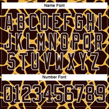 Загрузить изображение в средство просмотра галереи, Custom Brown White 3D Pattern Giraffe Print Neon Hockey Lace Neck Jersey