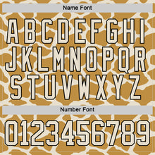 Загрузить изображение в средство просмотра галереи, Custom Cream Old Gold-Black 3D Pattern Giraffe Print Hockey Lace Neck Jersey