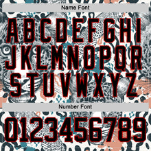 Load image into Gallery viewer, Custom White Black Blue-Red 3D Pattern Leopard Hockey Lace Neck Jersey