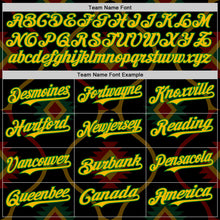 Load image into Gallery viewer, Custom Black Gold Grass Green-Red 3D Pattern Design Black History Month Africa Tribal Authentic Baseball Jersey