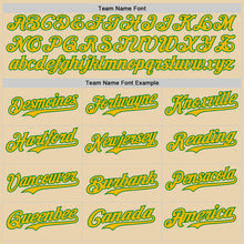 Load image into Gallery viewer, Custom Cream Gold Red-Grass Green 3D Pattern Design Black History Month Africa Tribal Authentic Baseball Jersey
