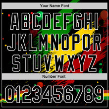 Load image into Gallery viewer, Custom Black Green Yellow Red-White 3D Pattern Design Black History Month Africa Tribal Authentic Baseball Jersey